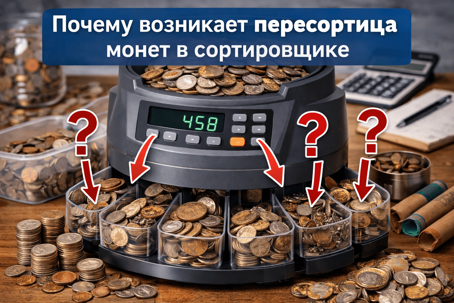Почему сортировщик путает монеты: причины пересортицы и как их устранить