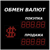 Уличное табло курсов валют на 5 разрядов Импульс-306-1x2xZ5-S11 (одностороннее)